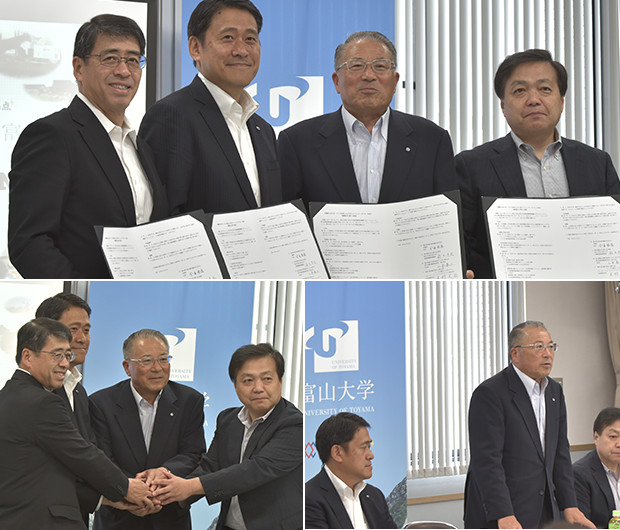 「舟橋村における『ICT活用による子育てコミュニティづくり』に係る連携協力に係る覚書」締結式